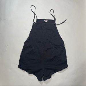 Billabong Womens Black Wild Pursuit Short Overall One Piece Size Large